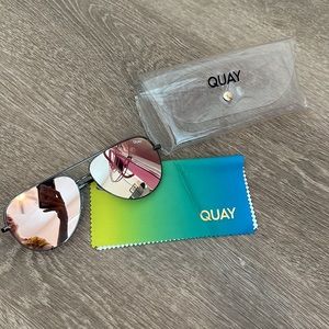 Quay High Key 126 reflective aviator style sunglasses